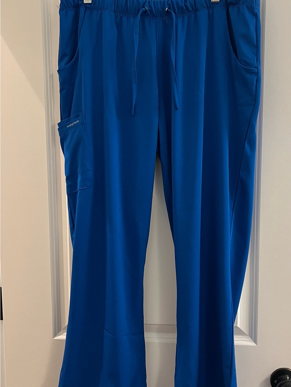 PETITE Length Healing Hands  Blue Scrub Pants